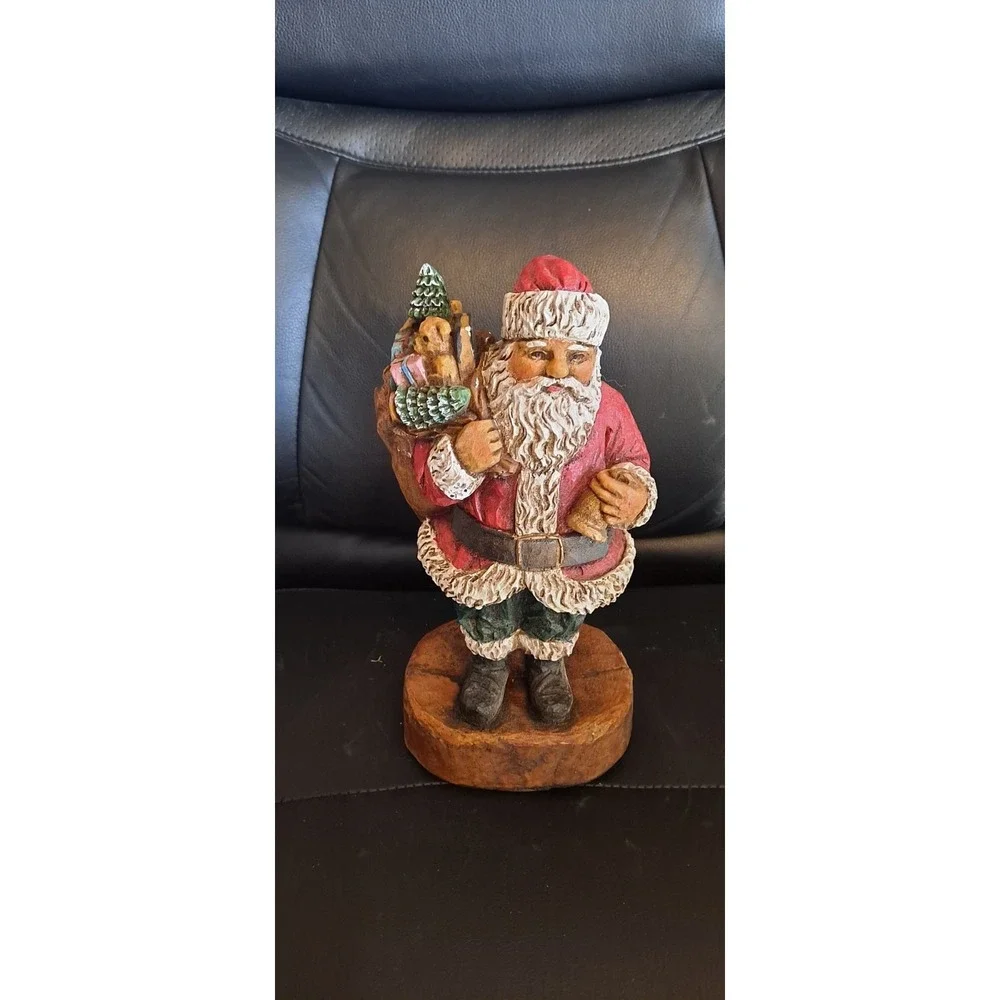 Vintage Collectible Christmas Santa With Bell & Bog of‎ Toys 1987
